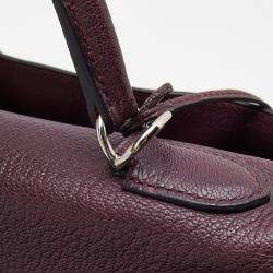 Hermes Violet Chevre de Coromandel Leather Palladium Plated Kelly 32 Bag