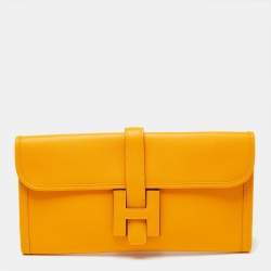 Pre Owned Hermès Jaune d'Or Epsom Leather Elan Jige 29 Clutch