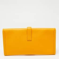 Pre Owned Hermès Jaune d'Or Epsom Leather Elan Jige 29 Clutch