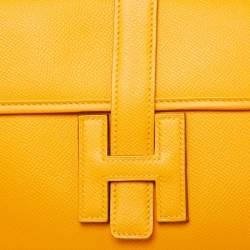 Pre Owned Hermès Jaune d'Or Epsom Leather Elan Jige 29 Clutch