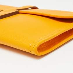 Pre Owned Hermès Jaune d'Or Epsom Leather Elan Jige 29 Clutch