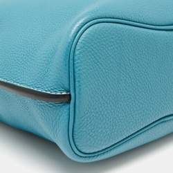 Pre Owned Hermes Bleu Jean Togo Leather So Kelly 22 Bag