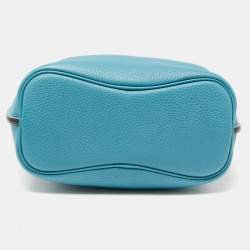 Pre Owned Hermes Bleu Jean Togo Leather So Kelly 22 Bag