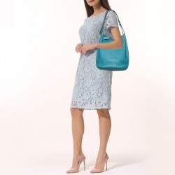 Pre Owned Hermes Bleu Jean Togo Leather So Kelly 22 Bag