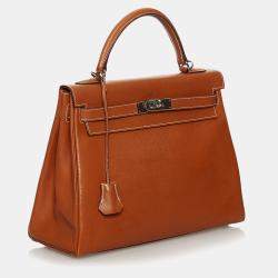 Pre Owned Hermes Gold-Finish Hardware Kelly Retourne 32