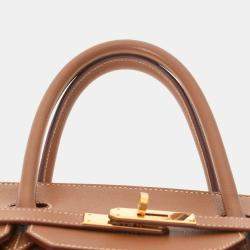Hermes Brown Courchevel Leather Gold Hardware Birkin 40 Bag