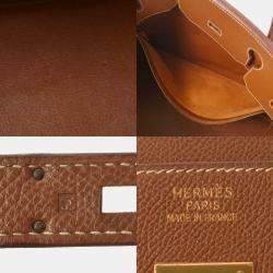 Hermes Brown Courchevel Leather Gold Hardware Birkin 40 Bag