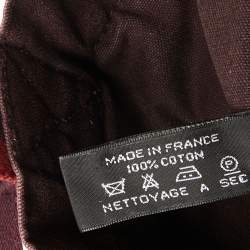 Pre Owned Hermes Burgundy/Red Canvas Fourre Tout PM Bag