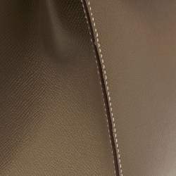 Hermes Etoupe Epsom Leather Palladium Finish Kelly Sellier 28 Bag