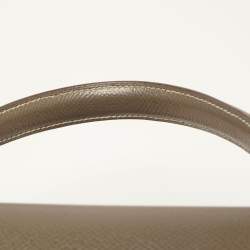 Hermes Etoupe Epsom Leather Palladium Finish Kelly Sellier 28 Bag