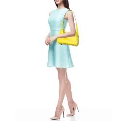 Pre Owned Hermes Lime Taurillon Clemence Leather Palladium Plated Lindy 26 Bag