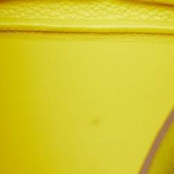 Pre Owned Hermes Lime Taurillon Clemence Leather Palladium Plated Lindy 26 Bag