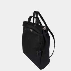 Hermes Black Toile & Vache Hunter Herbag Backpack BPHW