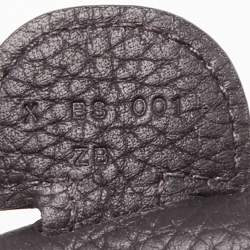 Pre Owned Hermes Prunoir Clemence Leather Evelyne III GM Bag