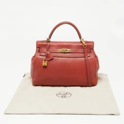 Hermes Sienne Togo Leather Gold Finish Retourne Kelly 32 Bag
