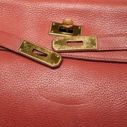 Hermes Sienne Togo Leather Gold Finish Retourne Kelly 32 Bag