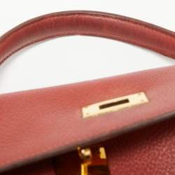 Hermes Sienne Togo Leather Gold Finish Retourne Kelly 32 Bag