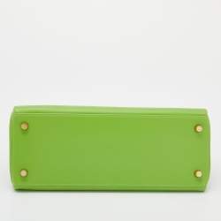 Hermes Anis Green Swift Leather Gold Hardware Kelly Retourne 28 Bag