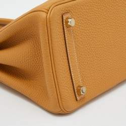 Hermes Natural Sable Togo Leather Gold Hardware Birkin 25 Bag