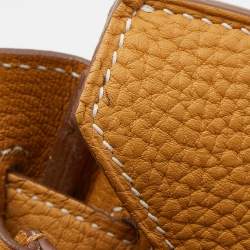 Hermes Natural Sable Togo Leather Gold Hardware Birkin 25 Bag