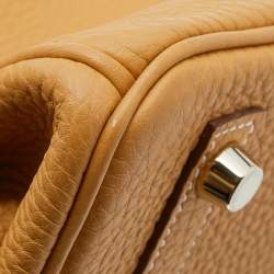 Hermes Natural Sable Togo Leather Gold Hardware Birkin 25 Bag