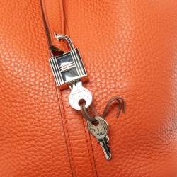 مملوكة مسبقًا Hermes Cuivre Clemence Leather Picotin Lock 18 Bag