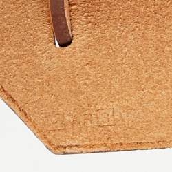 Pre Owned Hermés Orange/Natural Canvas and Leather Herbag Zip 39 Bag