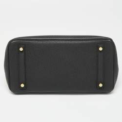 Hermes Black Togo Leather Gold Finish Birkin 30 Bag