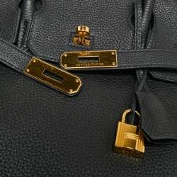 Hermes Black Togo Leather Gold Finish Birkin 30 Bag