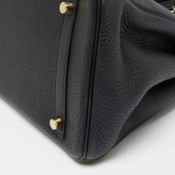 Hermes Black Togo Leather Gold Finish Birkin 30 Bag
