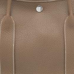 Pre Owned Hermes Etoupe Grey Negonda Leather Garden Party 36 Bag