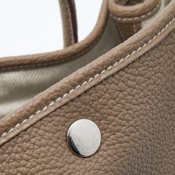 Pre Owned Hermes Etoupe Grey Negonda Leather Garden Party 36 Bag