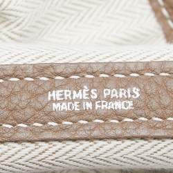 Pre Owned Hermes Etoupe Grey Negonda Leather Garden Party 36 Bag