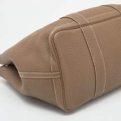 Pre Owned Hermes Etoupe Grey Negonda Leather Garden Party 36 Bag