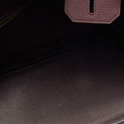 Hermes Bordeaux Togo Leather Gold Plated Hardware Birkin 30 Bag