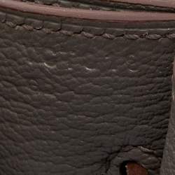 Pre Owned Hermes Etain Evercolor Leather Kelly Depeches 25 Pouch