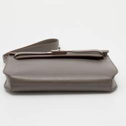 Pre Owned Hermes Etain Evercolor Leather Kelly Depeches 25 Pouch