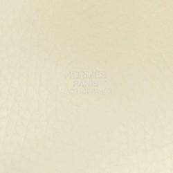 Pre Owned Hermes White Taurillon Clemence Leather Picotin Lock PM Top Handle Bag 
