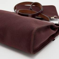 Pre Owned Hermes Rogue H Toil and Leather Herbag Zip 31 Bag