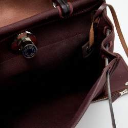 Pre Owned Hermes Rogue H Toil and Leather Herbag Zip 31 Bag