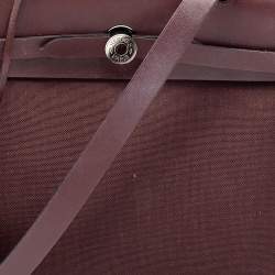 Pre Owned Hermes Rogue H Toil and Leather Herbag Zip 31 Bag