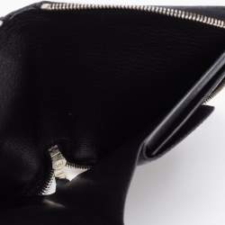 Pre Owned Hermes Black Clemence Leather Azap Vertical Wallet