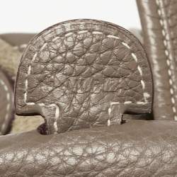 Pre Owned Hermes Etoupe Togo Leather Evelyne III PM Bag