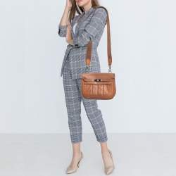 Pre Owned Hermes Gold Swift Leather Palladium Finish Berline Bag