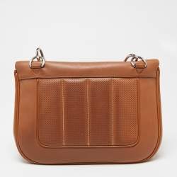 Pre Owned Hermes Gold Swift Leather Palladium Finish Berline Bag