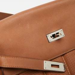 Pre Owned Hermes Gold Swift Leather Palladium Finish Berline Bag