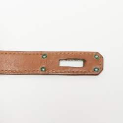 Pre Owned Hermes Gold Swift Leather Palladium Finish Berline Bag