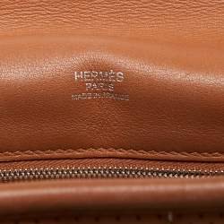 Pre Owned Hermes Gold Swift Leather Palladium Finish Berline Bag
