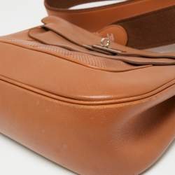 Pre Owned Hermes Gold Swift Leather Palladium Finish Berline Bag