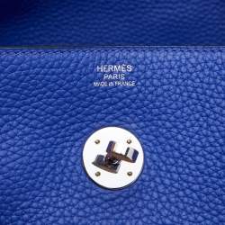 Pre Owned Hermes Electric Bleu Togo Leather Lindy 34 Bag